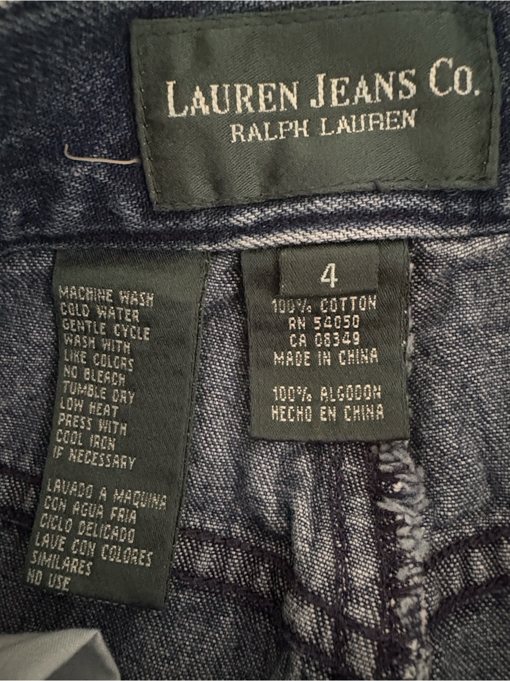 Vintage Lauren Jeans Co. Ralph Lauren Denim Maxi Skirt Size 4 - Picture 3 of 8
